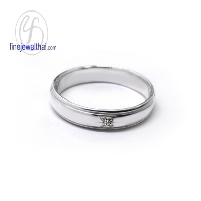แหวนทองคำขาว แหวนเพชร แหวนคู่ แหวนแต่งงาน แหวนหมั้น - R3042DWG
